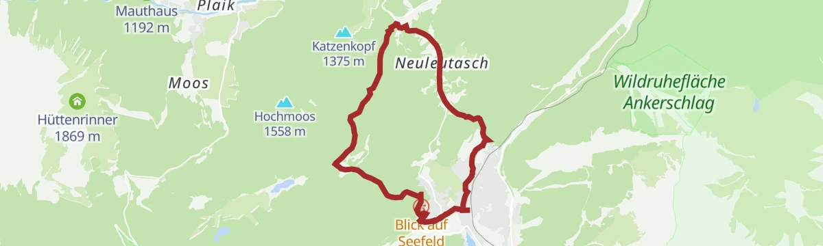 Route map: W19: Winterwanderung Wildmoosalm - Fludertal